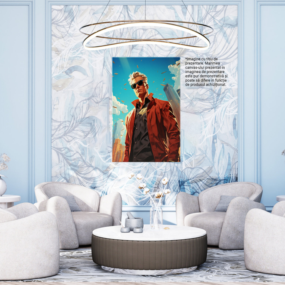 Tablou Canvas - Bărbatul în Era Blocurilor Înălțate, Marime 40x25CM [4]