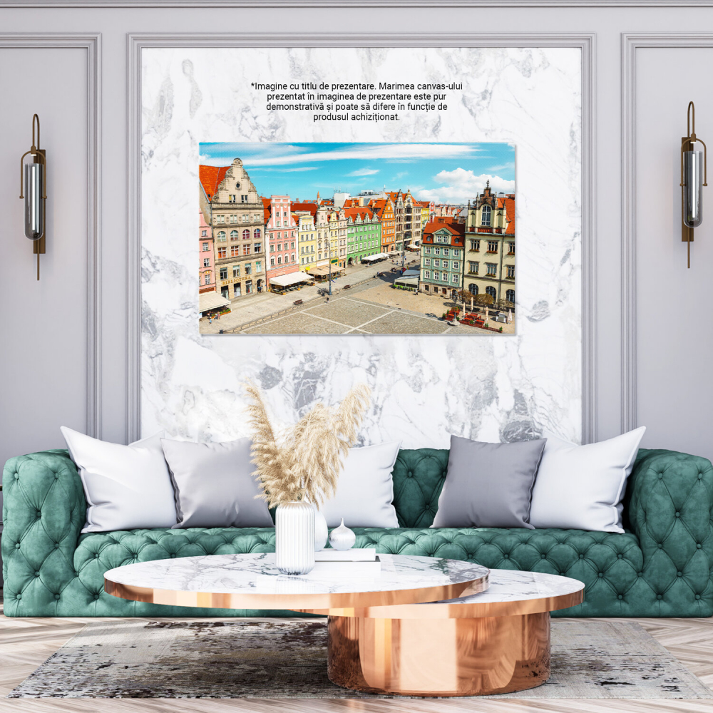 Tablou Canvas: Piața Centrală din Polonia - Un Omagiu Arhitectural European, Marime 40x25CM [3]