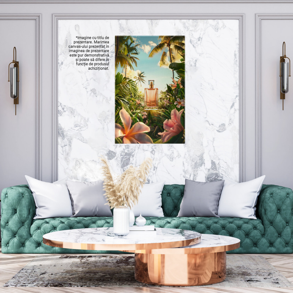 Picături de Parfum Roze - Mireasma Florilor de la Tropicele Arzătoare, Marime 40x25CM [3]