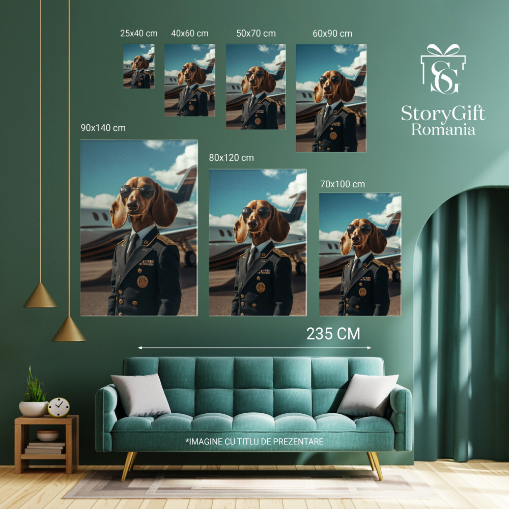 Tablou Canvas Personalizat Pilot De AvionMarime 100x70CM [6]