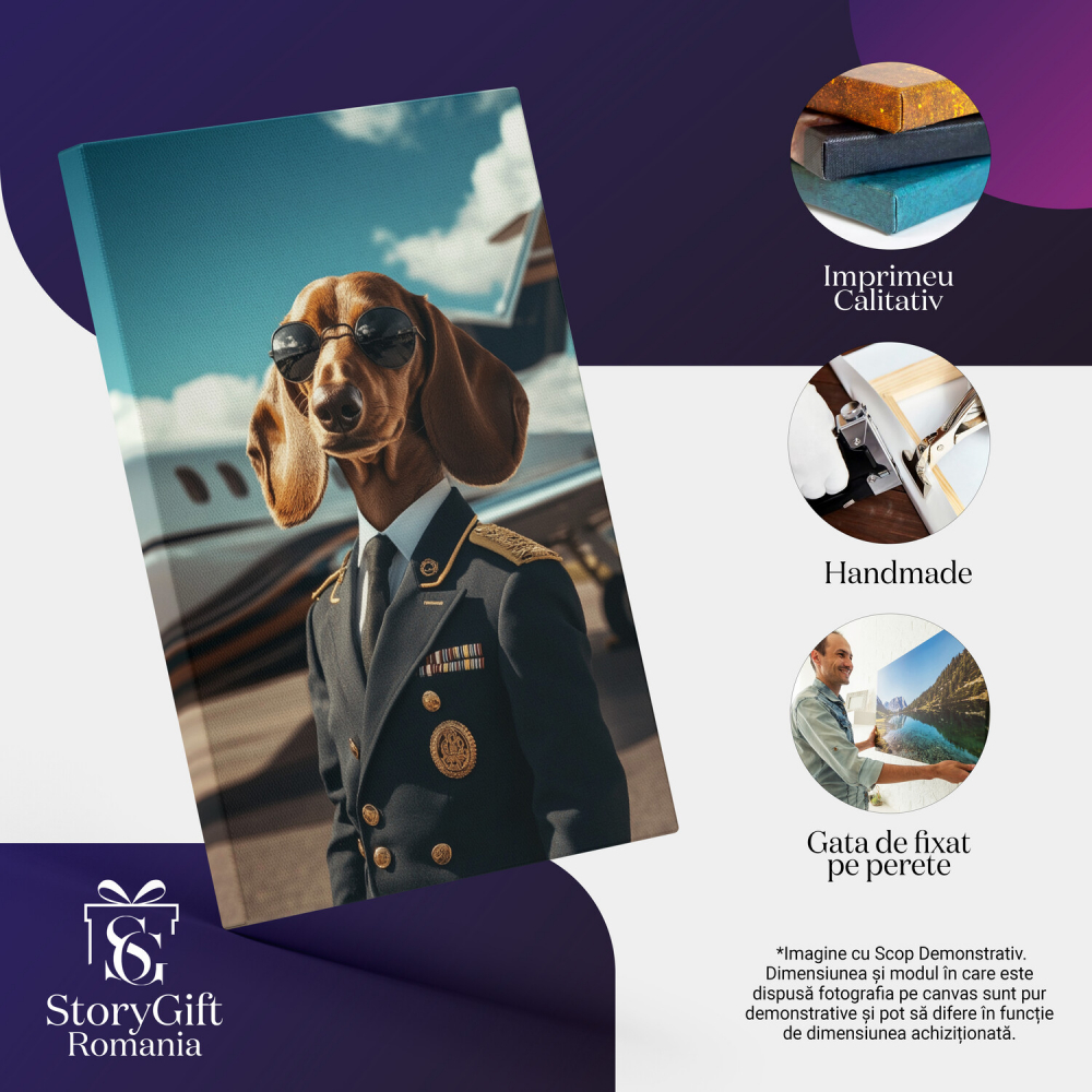 Tablou Canvas Personalizat Pilot De AvionMarime 100x70CM [4]