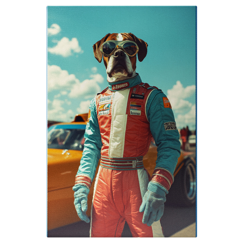  Tablou Canvas Personalizat Pilot De Curse Formula 1 Pe CircuitMarime 40x25CM [1]