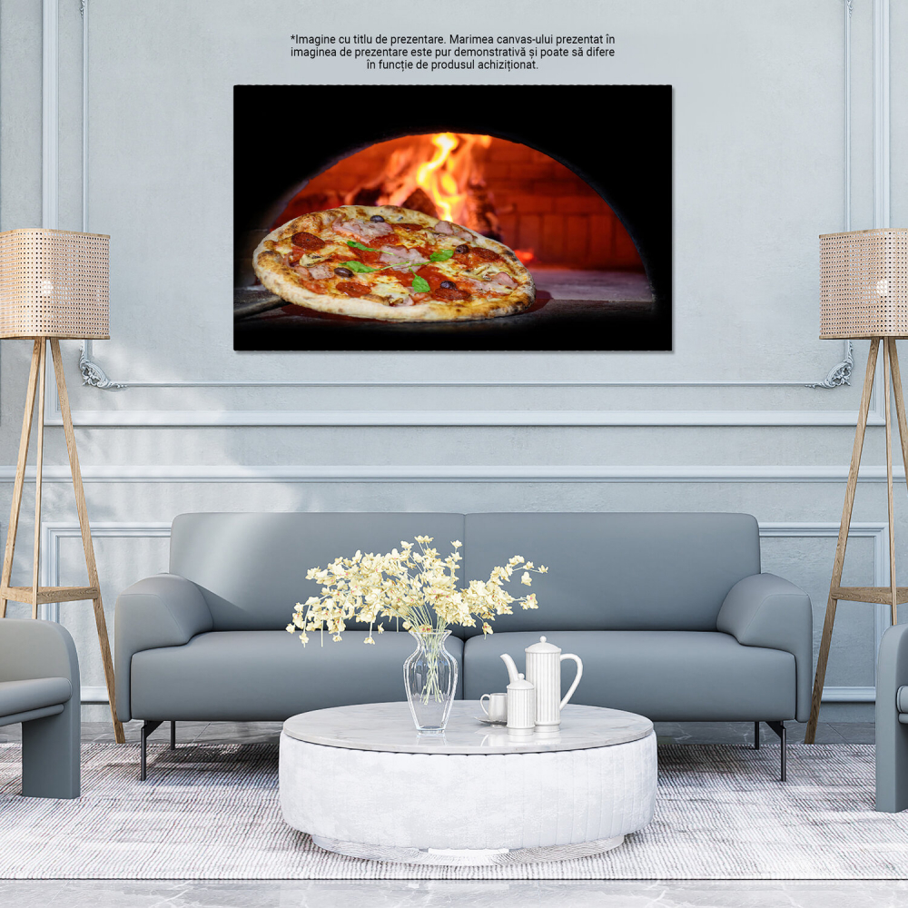 Pizza Tradițională în Cuptor de Lemn: Aroma Mozzarella și Experiența Pizzeriei, Marime 40x25CM [4]