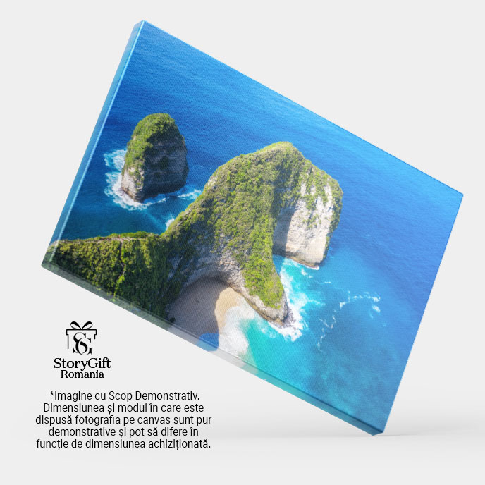 Tablou Canvas Plaja Kelingking in Nusa Penida, Bali I, aerial, plaja, insula, coasta, apus 2573 40x25CM [4]