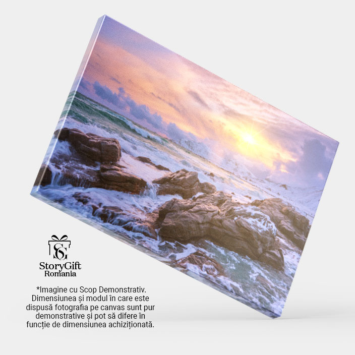 Tablou Canvas - Plaja Skagsanden in Lofoten: fjord, sunset, cloud, landscape, norwegian, ocean 40x25CM [4]