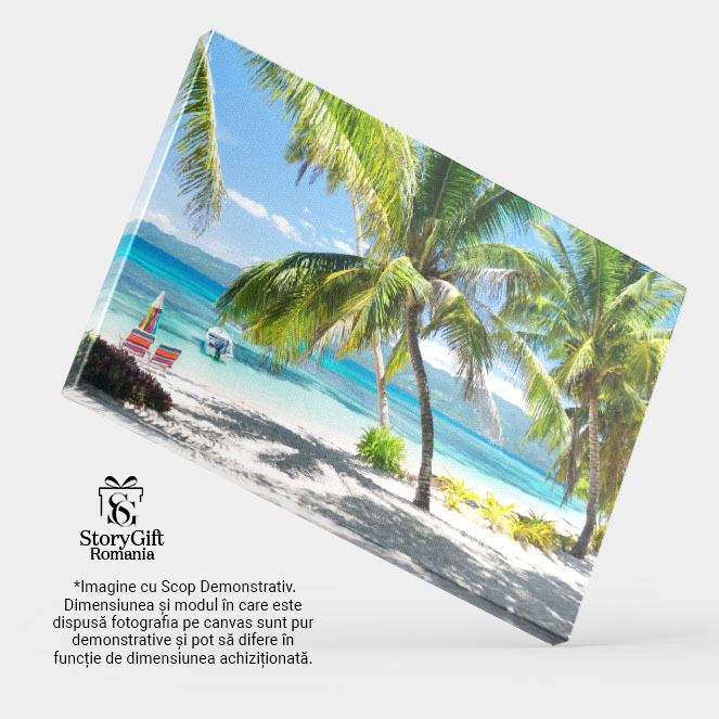 Tablou Canvas Plaja Tropicala, resort, plaja, palmieri, ocean, paradis, turism, vara 4792 40x25CM [4]
