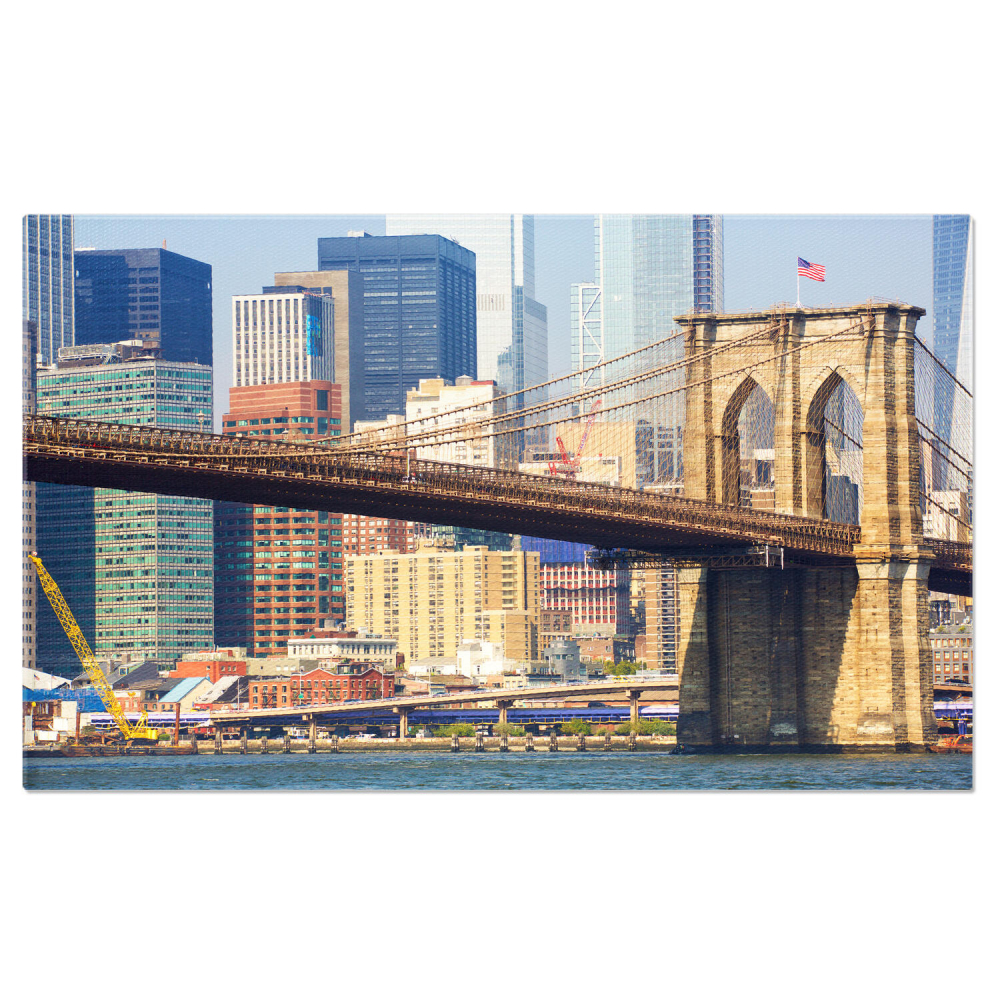 Podul Brooklyn și Panorama Orașului New York – Tablou Canvas, Marime 40x25CM [1]