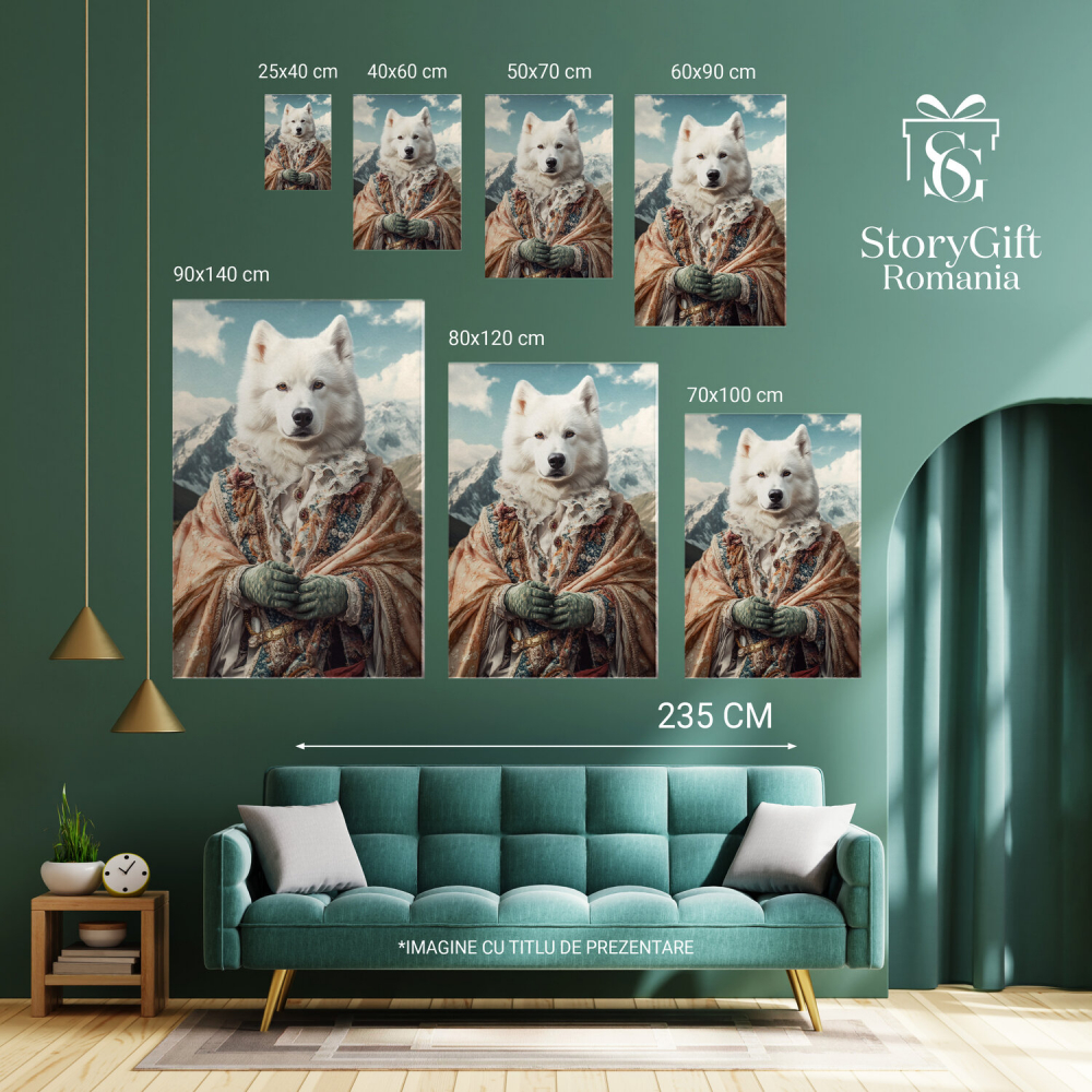 Tablou Canvas Personalizat Portret Contesă Regală cu Guler Stil Ruff
Marime 120x80CM [6]