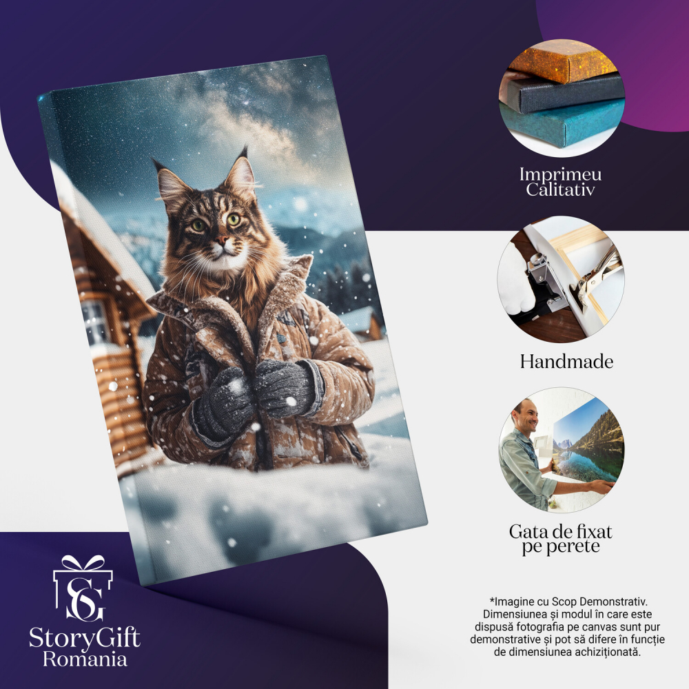 Tablou Canvas Jachetă Galbenă și Polul NordMarime 120x80CM [4]