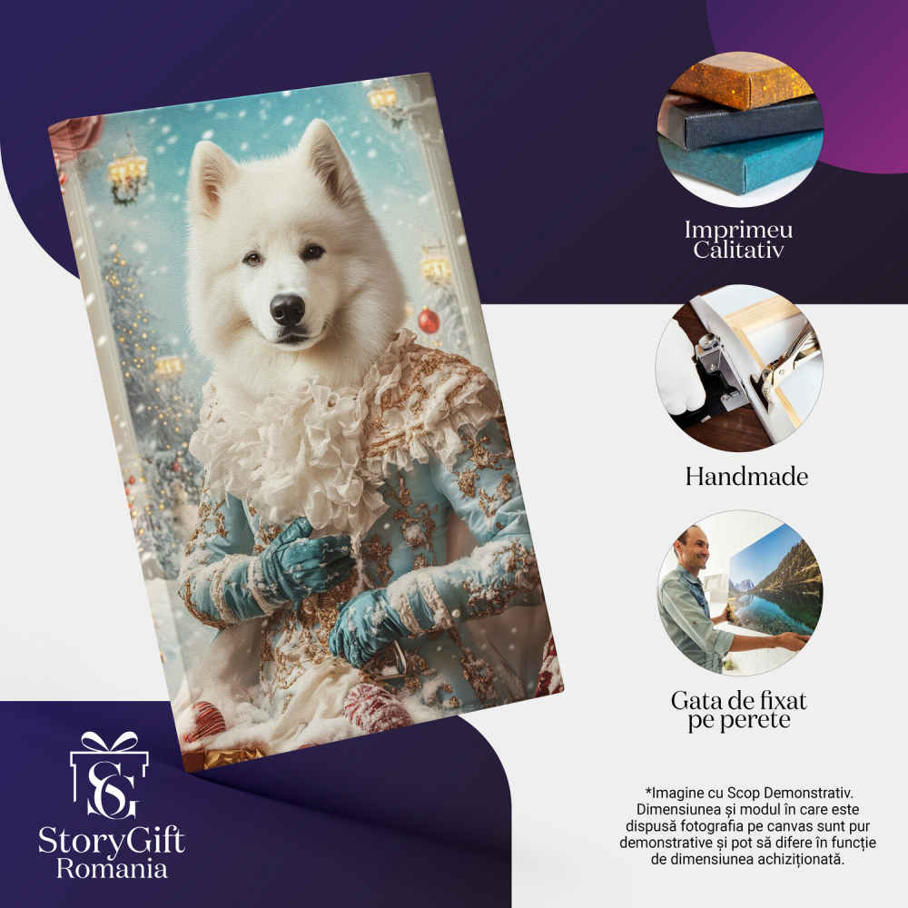  Tablou Canvas Personalizat Regal Albastru Pe Fotoliu Cu Priveliste De ZăpadăMarime 40x25CM [4]