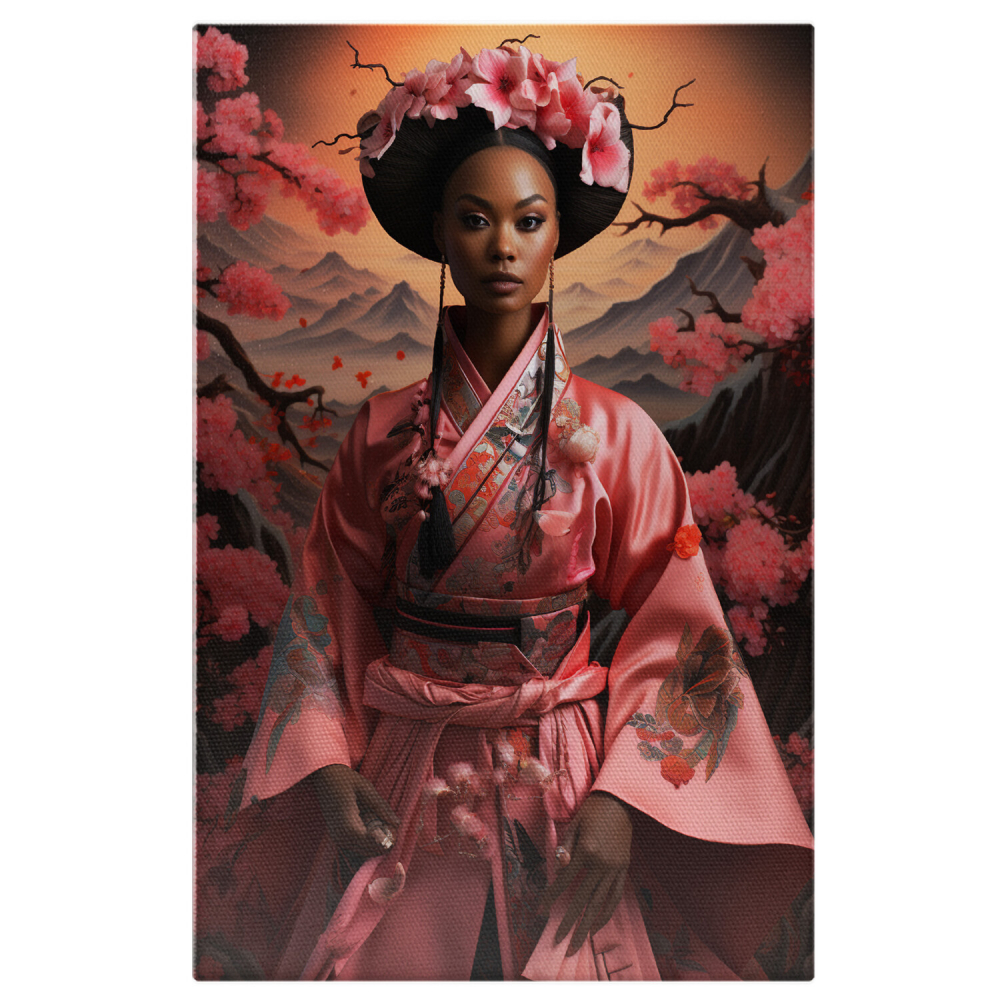 Tablou Canvas - Portret Fată Pirat cu Ținută Tradițională Asiatică, Marime 40x25CM [1]