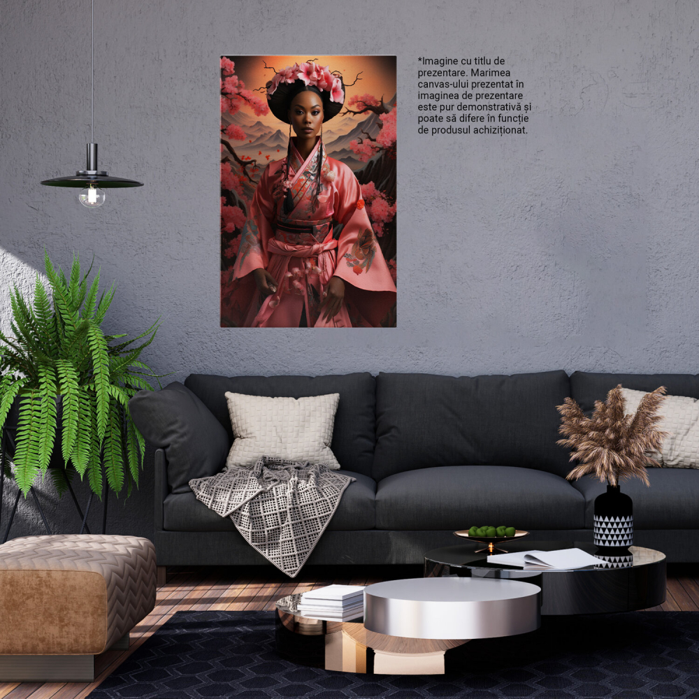 Tablou Canvas - Portret Fată Pirat cu Ținută Tradițională Asiatică, Marime 40x25CM [3]