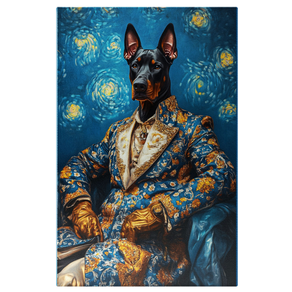  Tablou Canvas Personalizat Portret Masculin Cu Stele Aurii Și Guler AristocratMarime 90x60CM [1]