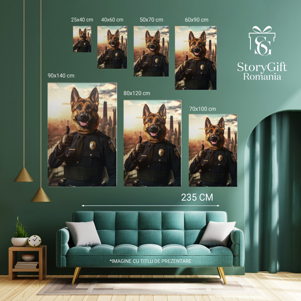 Tablou Canvas Personalizat Polițist Arătând Semnul OK
Marime 120x80CM [6]