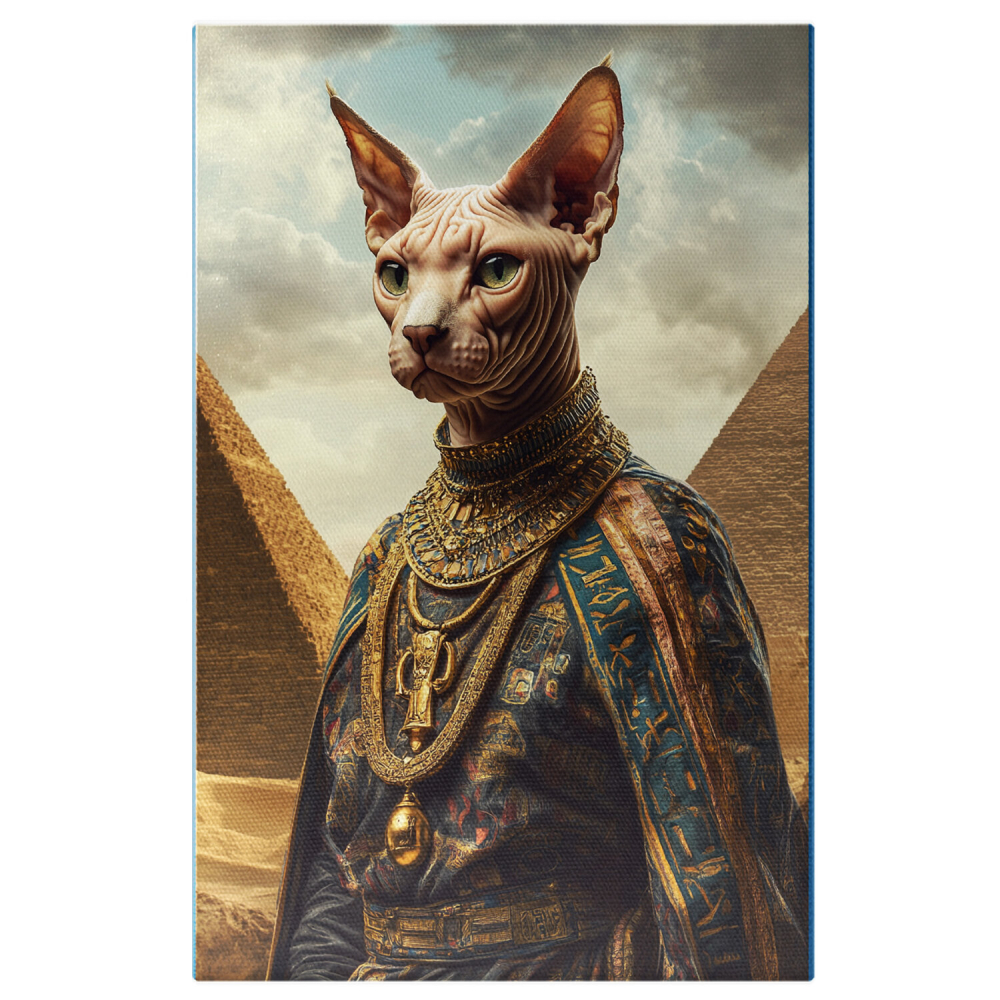 Tablou Canvas Personalizat - Animal în Ținută Egipteană cu Medalion
Marime 40x25CM [1]