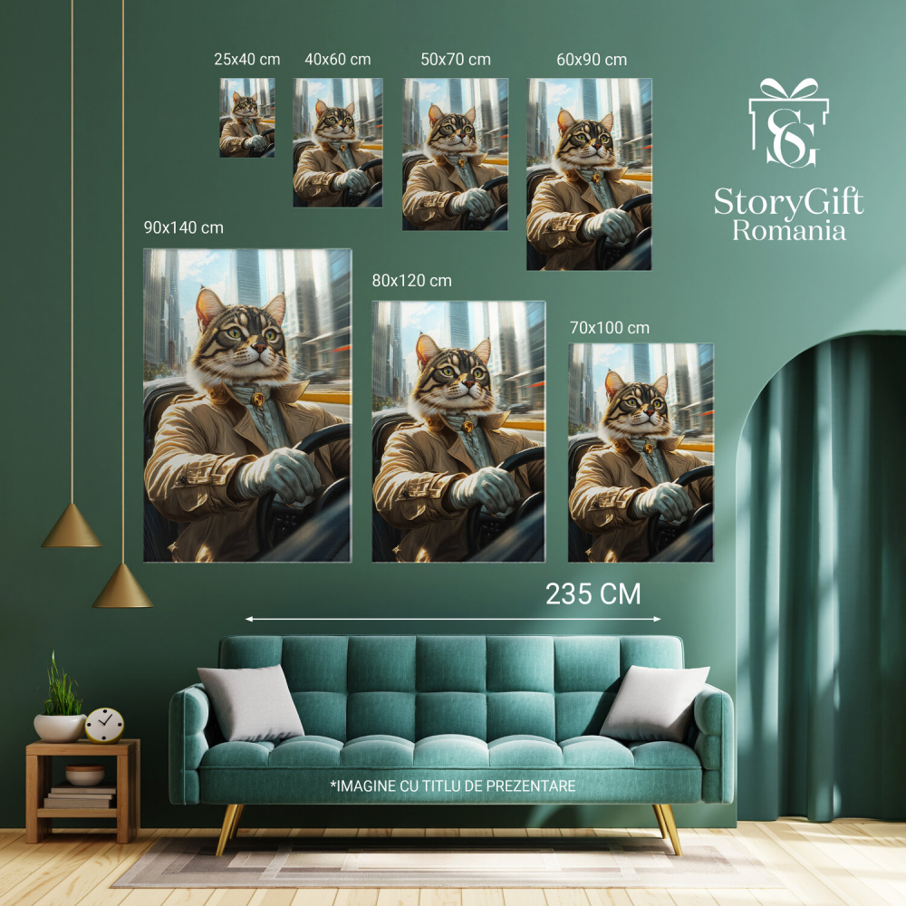  Tablou Canvas Personalizat Șofer În Mașină Cu Viteză În New YorkMarime 140x90CM [6]