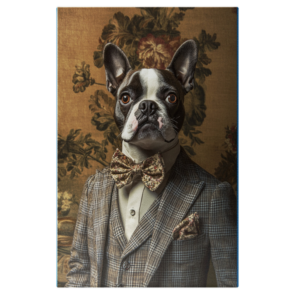  Tablou Canvas Personalizat Costum Aristocrat Cu Detalii FloraleMarime 40x25CM [1]