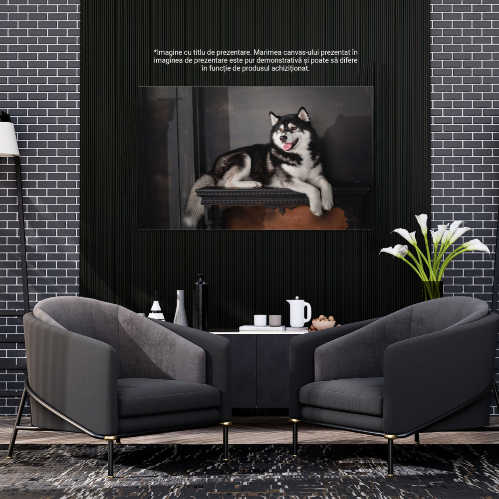 Portret Intim al unui Câine în Noapte - O Frumusețe în Întuneric, Marime 40x25CM [3]