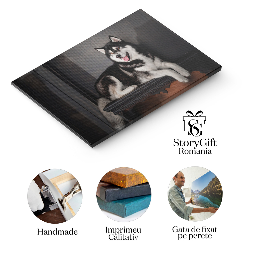 Portret Intim al unui Câine în Noapte - O Frumusețe în Întuneric, Marime 40x25CM [2]