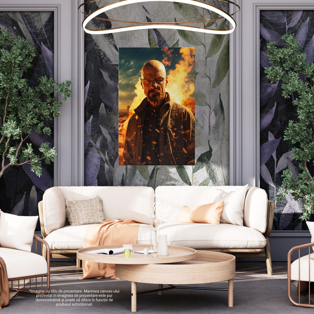 Tablou Canvas Breaking Bad | Portret Personaj Principal Pictură Digitală, Marime 40x25CM [4]