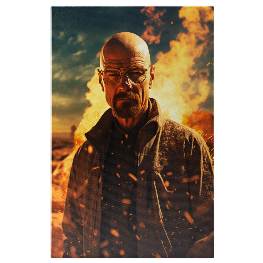Tablou Canvas Breaking Bad | Portret Personaj Principal Pictură Digitală, Marime 40x25CM [1]