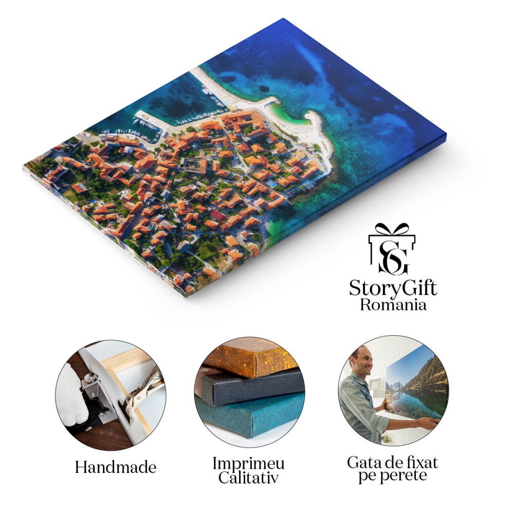 Tablou Canvas Portul Pictoresc din Orasul Vechi Dubrovnik Dubrovnik, Croatia, oras vechi, apus, port 1729 40x25CM [2]