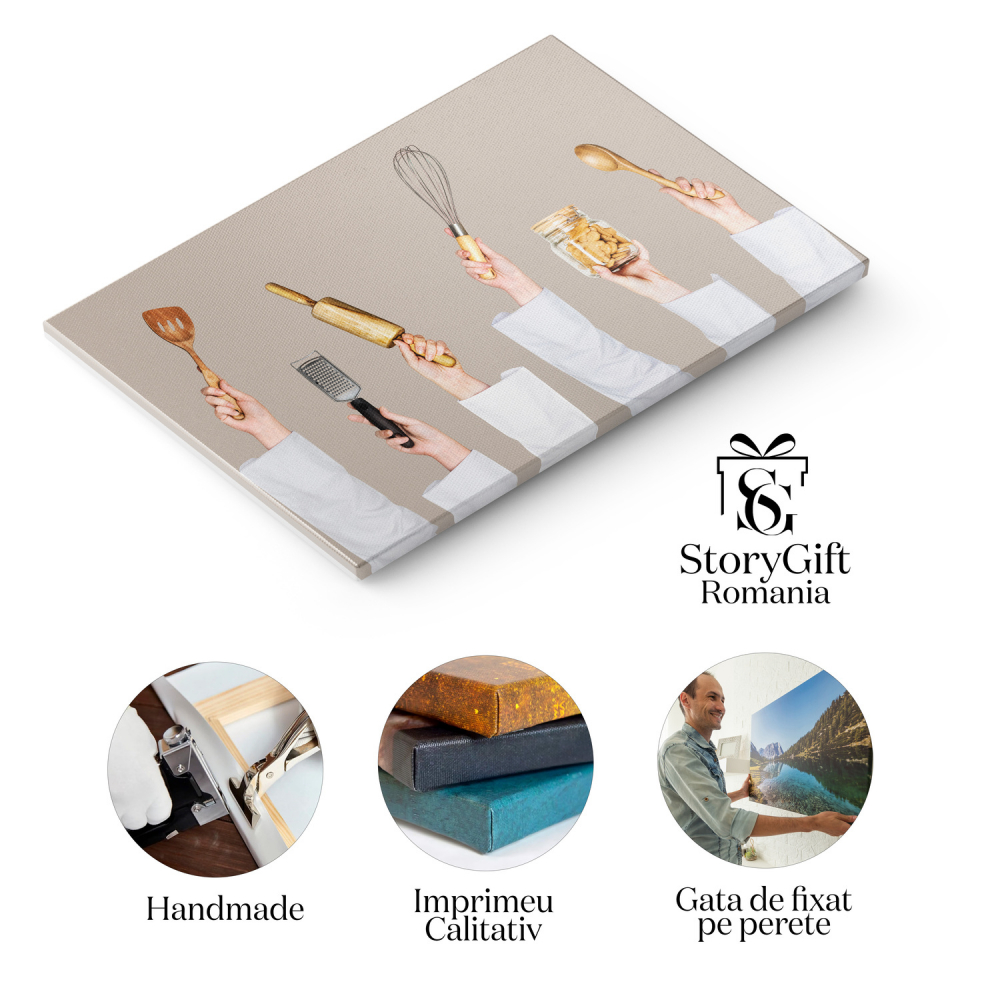 Tablou Canvas cu Bucătar Preparând Deserturi Asiatice – Prăjituri și Dulciuri, Marime 40x25CM [2]