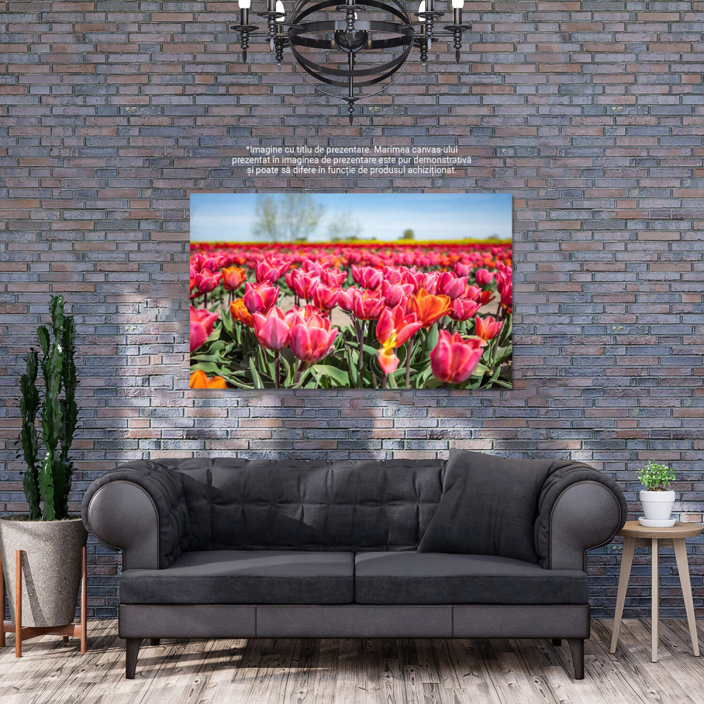 Tablou Canvas: Primăvara în Agricultură - Flori înflorite în Câmpul Rural, Marime 40x25CM [3]