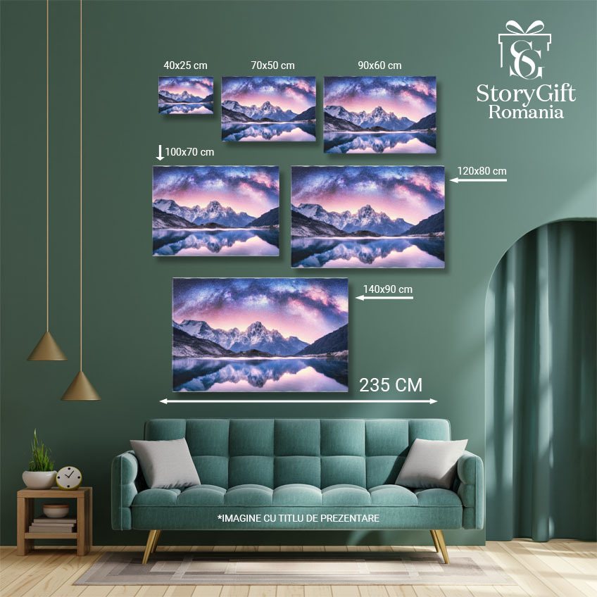 Tablou Canvas: Prin Lumea Cosmica a Steliselor - Sub Cerul instelat 40x25CM [5]