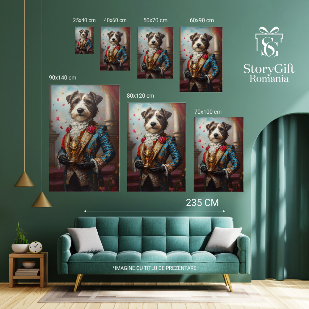  Tablou Canvas Personalizat Print Regal Cu Premiu De Aur Și Trandafiri RozMarime 70x50CM [6]