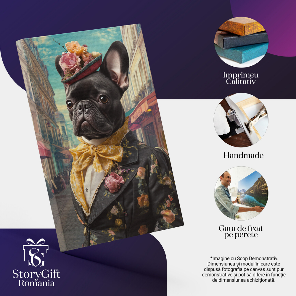 Tablou Canvas Personalizat Prințesa Regală Pe Străzile ParisuluiMarime 140x90CM [4]