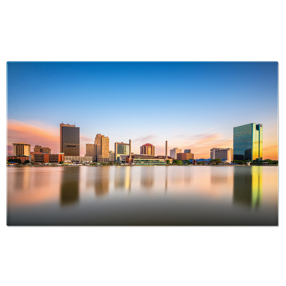 Tablou Canvas Privelisti la Golful San Francisco: Orașul și Marina în Zori, Marime 40x25CM [1]