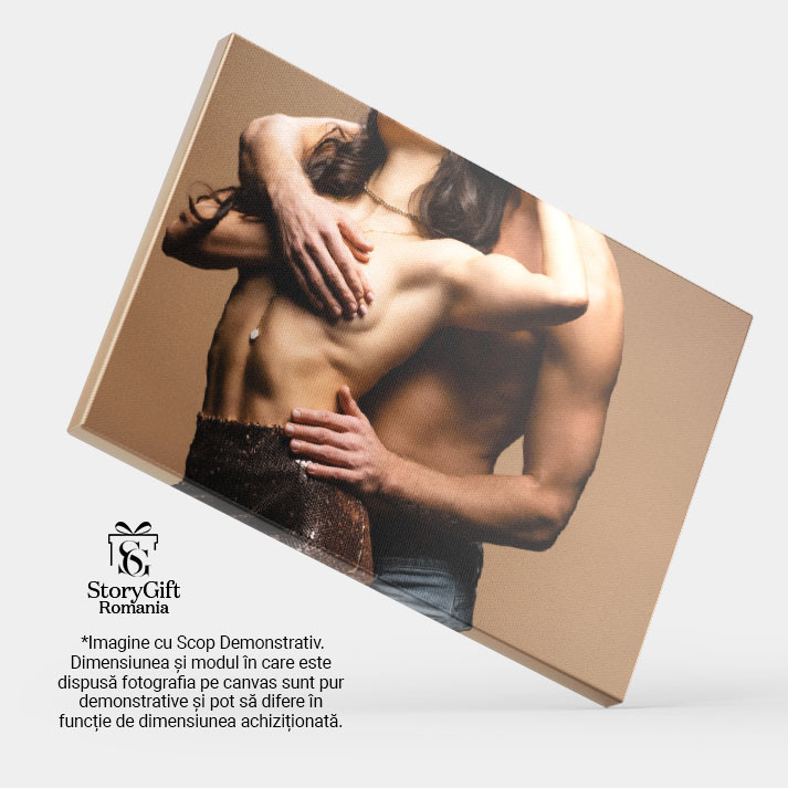 Tablou Canvas Privirea Ascunsa a Prietenului Fara Tricou adult, atractiv, frumusete, iubit, bust, apropiere, cuplu, prietenie, jumatate goal 1529 40x25CM [4]