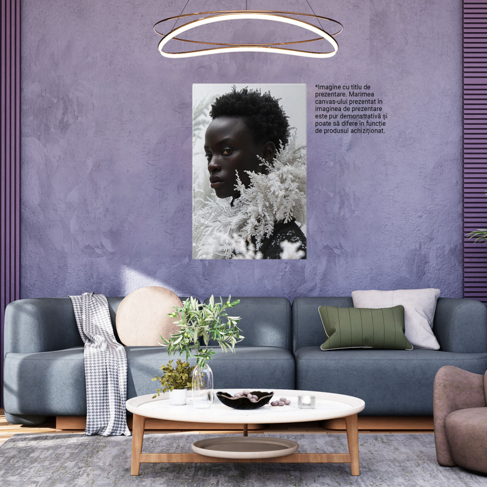 Tablou Canvas - Privirea Personajului Static în Lumea în Continuă Mișcare, Marime 40x25CM [3]