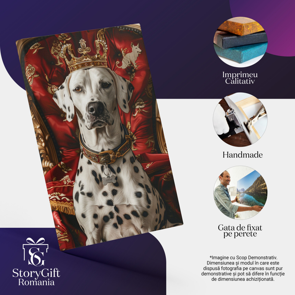 Tablou Canvas Privirea Regelui Dalmatian la Încoronare, Marime 40x25CM [2]