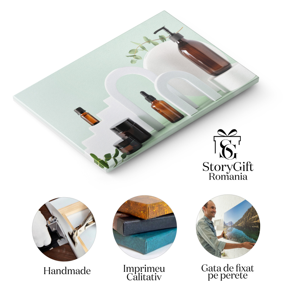 Tablou Canvas Produse Cosmetice: Frumusețe și Eleganță, Marime 40x25CM [2]