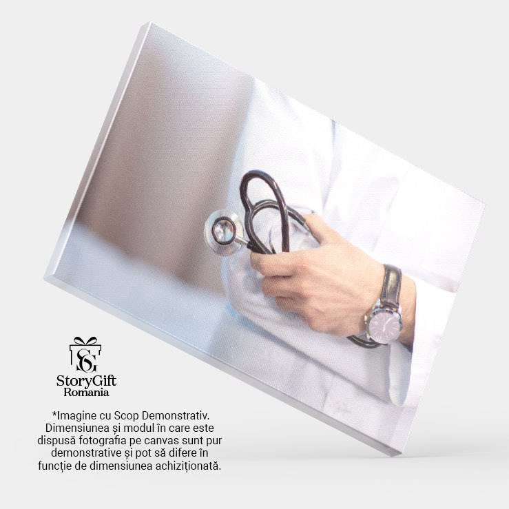 Tablou Canvas: Profesionalismul unui Doctor in Evaluarea Pacientului - Medicina, Diagnoza, Sanatate 40x25CM [4]