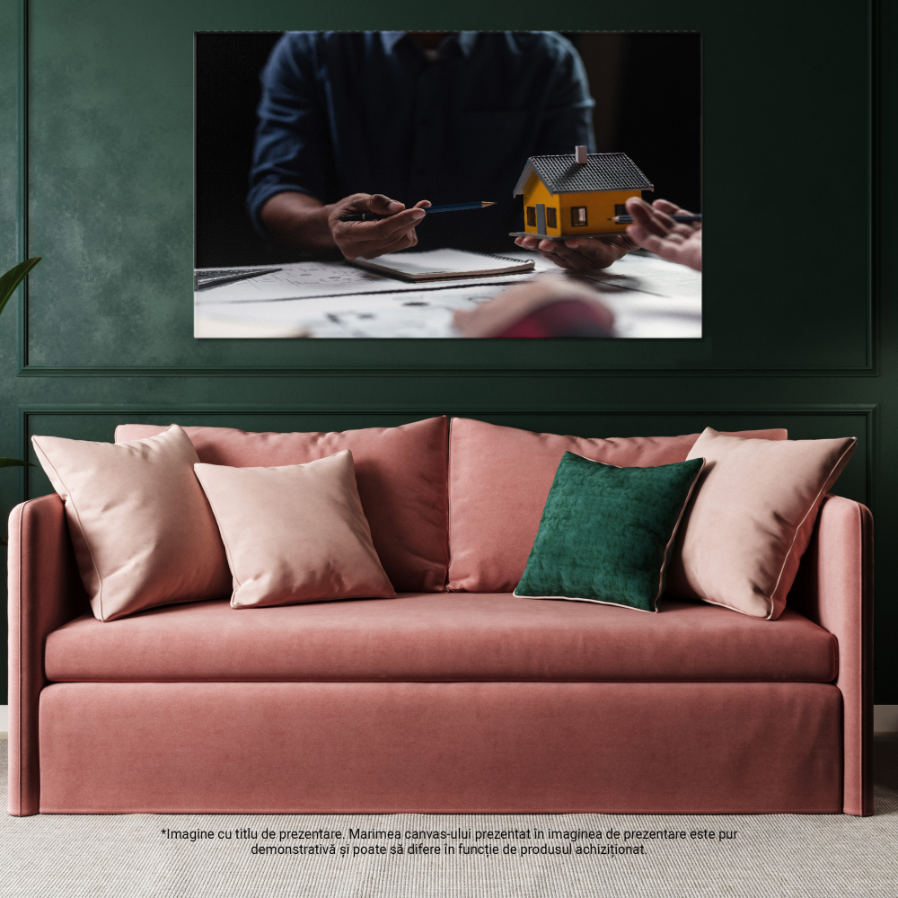 Tablou Canvas - Proiectare arhitecturala: blueprint si colaborare in echipa 100x70CM [5]