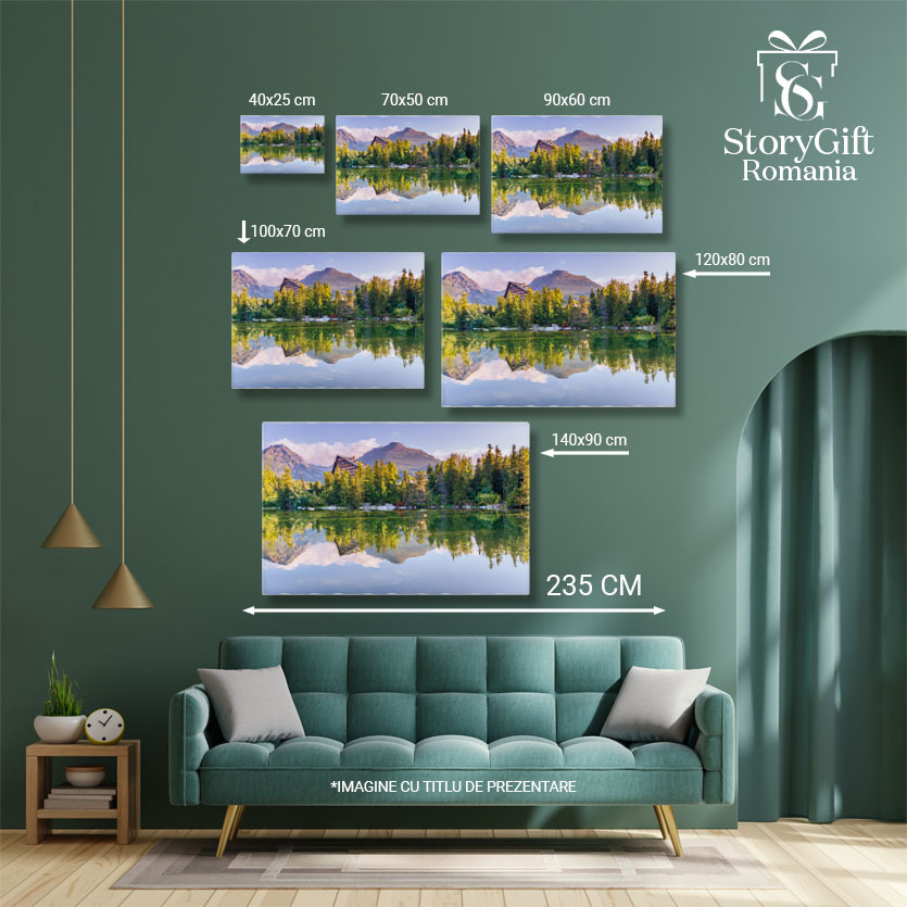 Tablou Canvas: Rasarit de Soare in Mijlocul Naturii, Peisaj Linistit in Slovacia 40x25CM [5]