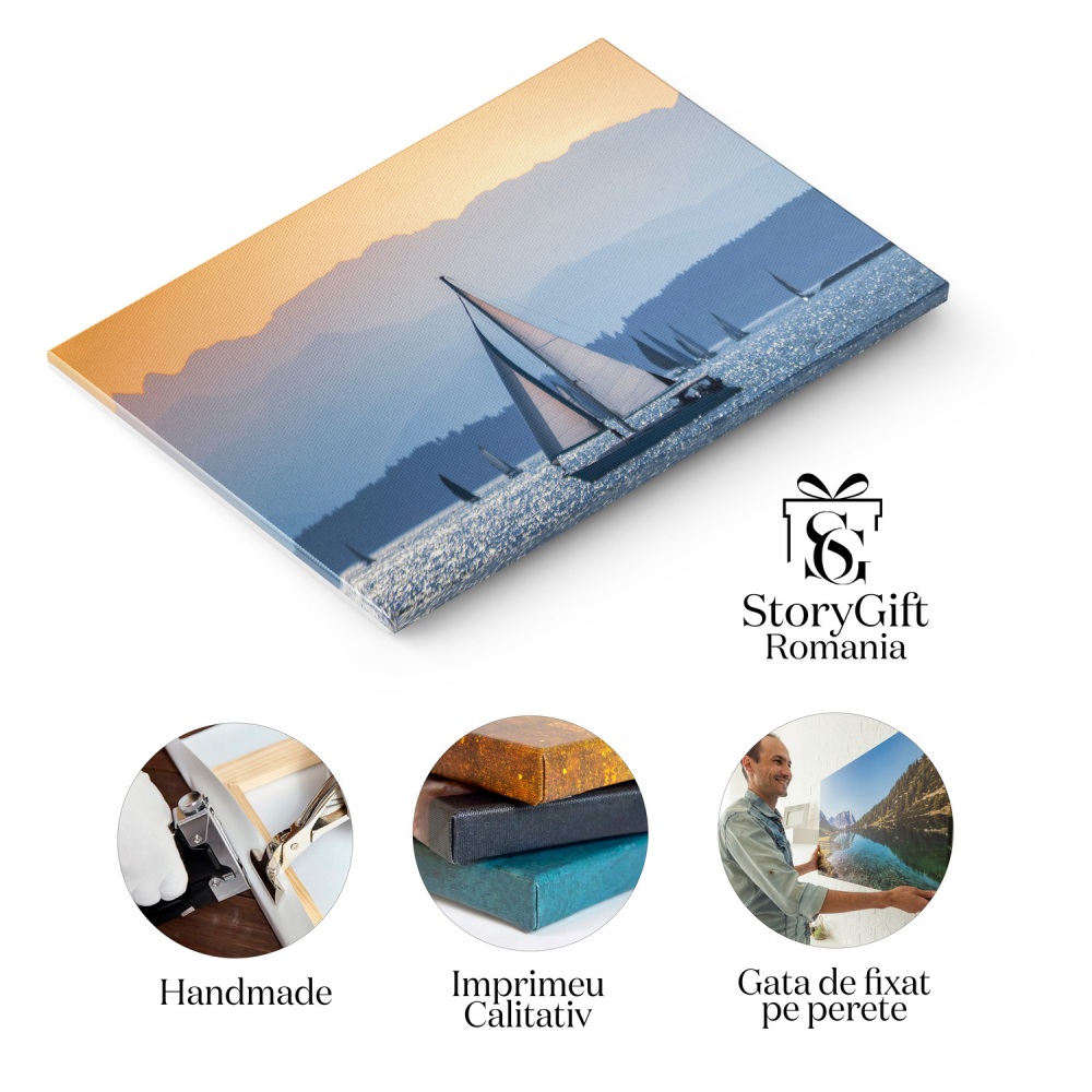 Răsărit de Soare peste Dealurile Întoarse, Marime 40x25CM [2]