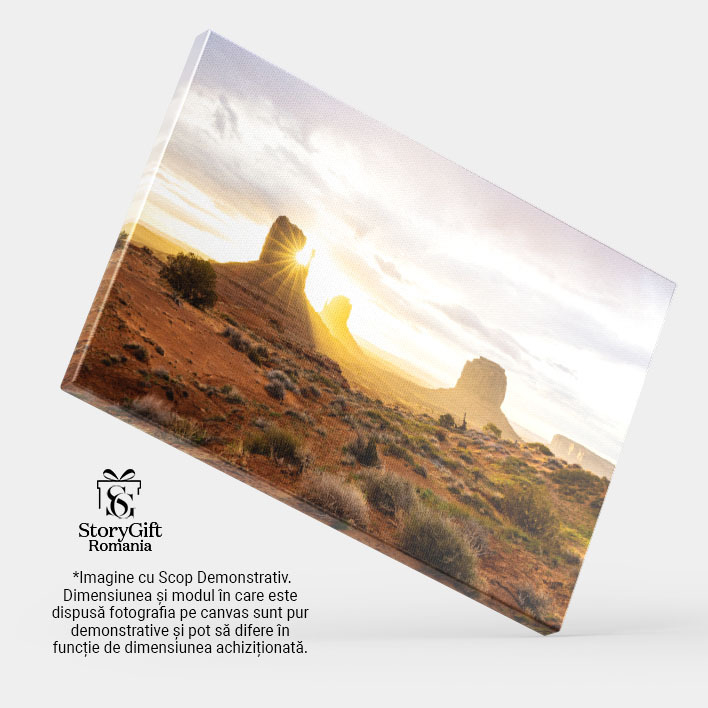 Tablou Canvas Rasarit Dramatic Vazut in Cunoscuta Monument Valley rasarit, peisaj, monument valley, natura, desert 1704 40x25CM [4]