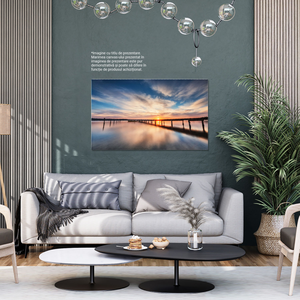 Tablou Canvas: Răsărit în Munți - Reflexii de Cer, Marime 40x25CM [4]