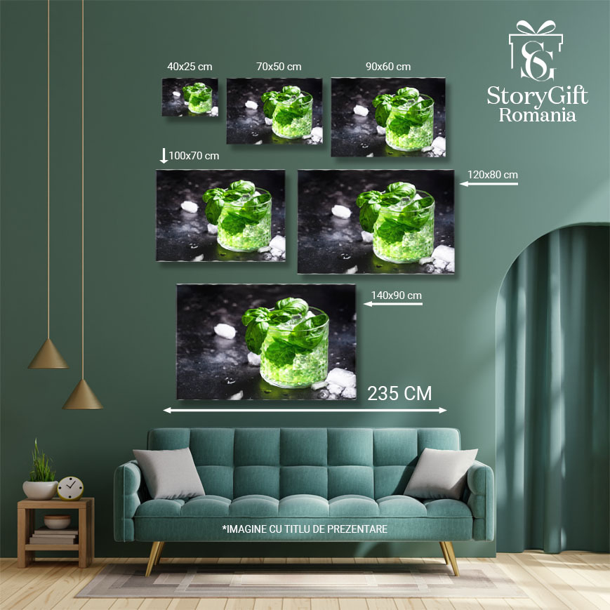 Tablou Canvas - Rasfat Lichid: Cocktail Estival, Arome Proaspete, Senzatie Citrica 40x25CM [5]