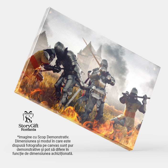 Tablou Canvas: Razboinic Medieval - Armura si Istorie in Lupta Cavalerilor 40x25CM [4]