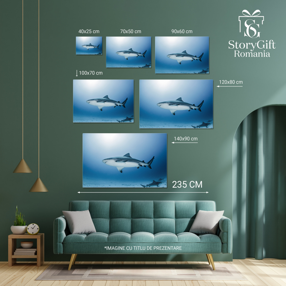 Rechin Gravid în Mediul Său Natural, Marime 40x25CM [4]