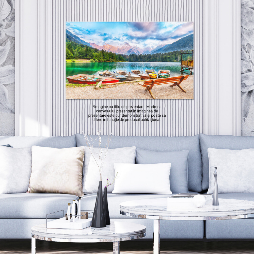 Reflectii la Apusul Lacului Fusine, Marime 40x25CM [3]