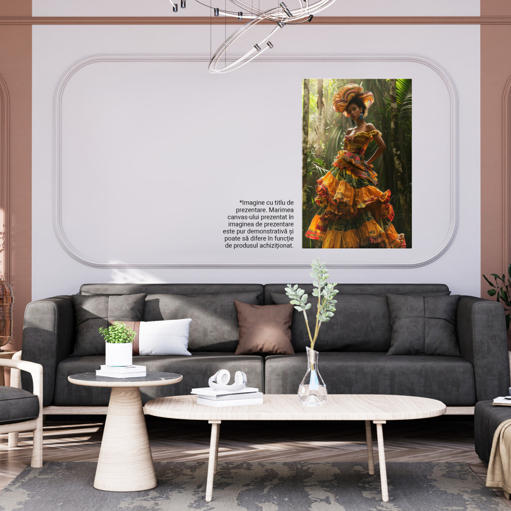 Refugiul Culorilor - Femeie Arăpeană în Oază Tropicală de Liniște, Marime 40x25CM [3]