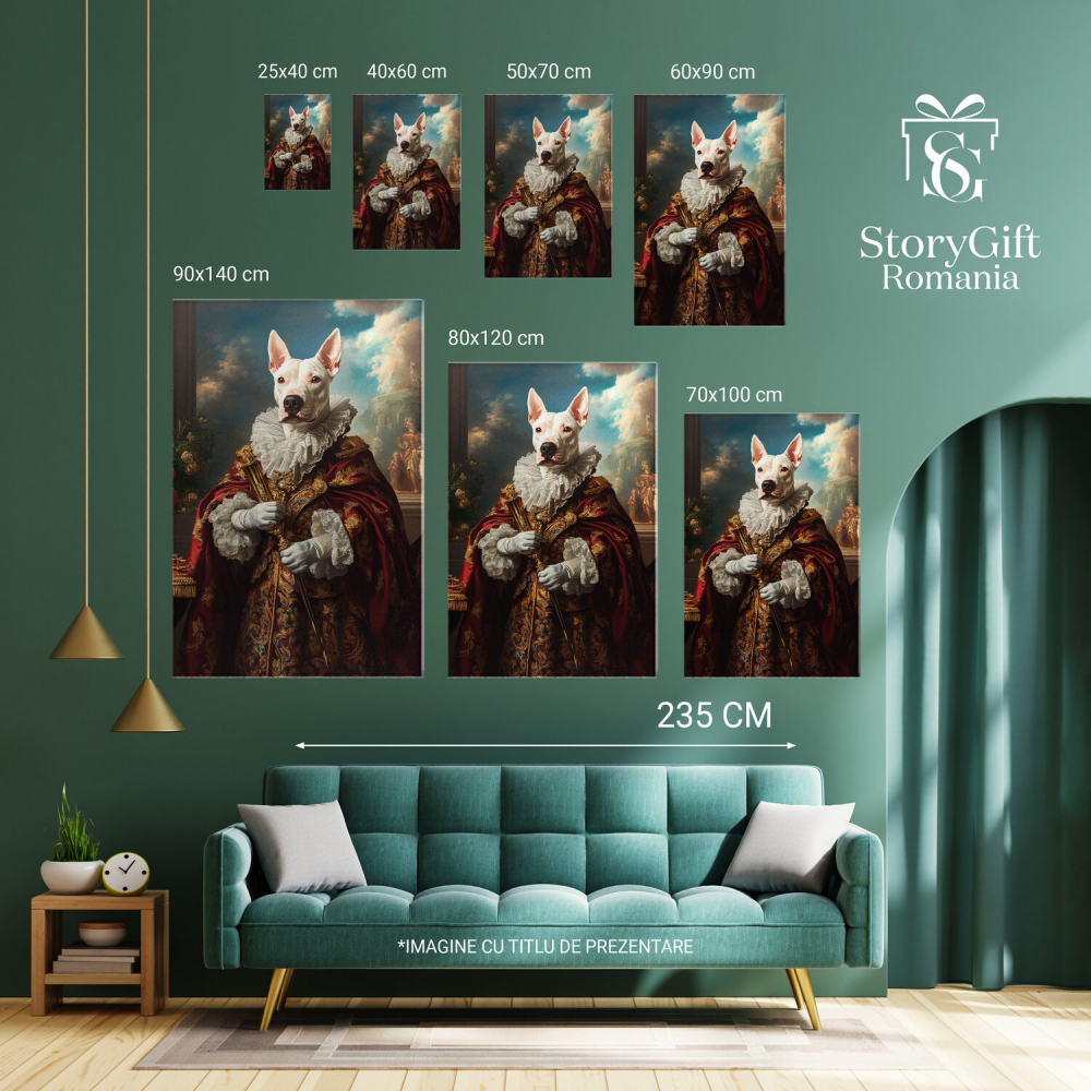  Tablou Canvas Personalizat Rege Regal Cu Haină Roșie Și Detalii AuriiMarime 100x70CM [6]