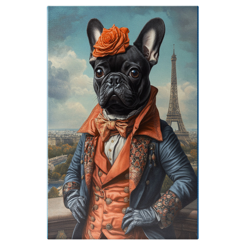 Tablou Canvas Personalizat - Animal Regal la Paris în Ținută Albastră
Marime 90x60CM [1]