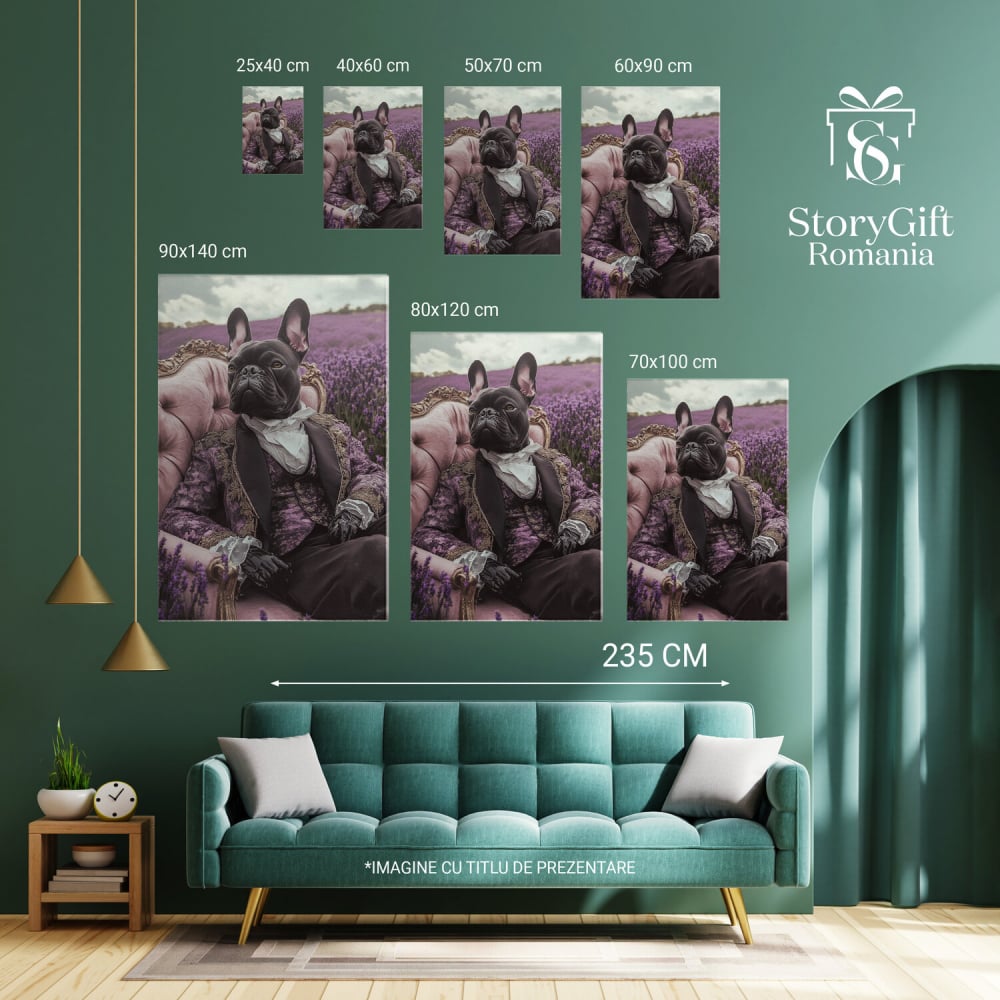 Tablou Canvas Personalizat - Animal Rege în Costum Aristocrat pe Fotoliu
Marime 40x25CM [6]